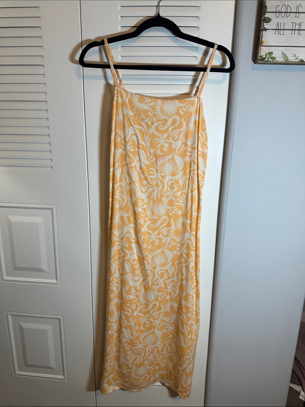 Billabong Yellow & White Floral Slip Maxi Dress